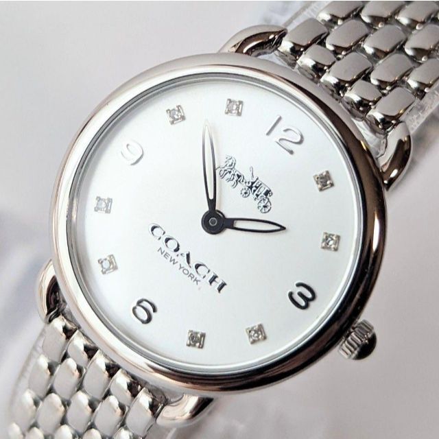 Coach Delancey Slim Silver Dial Silver Steel Strap Watch for Women - 14502781 Buy Now By Coach