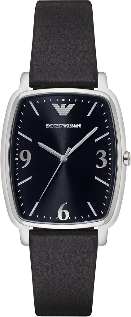 Emporio Armani Epsilon Quartz Black Dial Black Leather Strap Watch For Men - AR2490 Buy Now By Emporio Armani