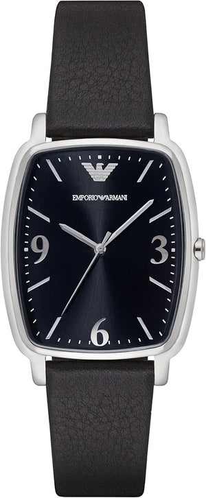 Emporio Armani Epsilon Quartz Black Dial Black Leather Strap Watch For Men - AR2490 Buy Now By Emporio Armani
