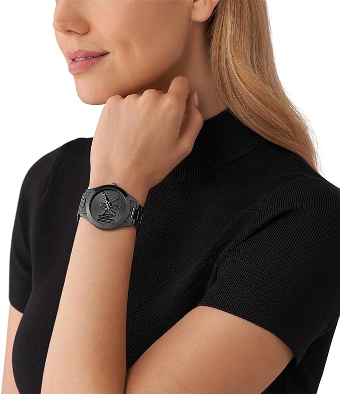 Michael Kors Slim Runway Analog Black Dial Black Steel Strap Watch For Women - MK4734 Buy Now By Michael Kors