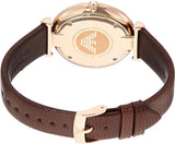 Emporio Armani Analog White Dial Brown Leather Strap Watch For Men - AR9042 Buy Now By Emporio Armani