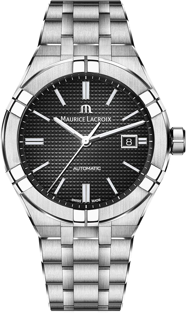 Maurice Lacroix Aikon Automatic Black Dial Silver Steel Strap Watch For Men - AI6008-SS002-330-1 Buy Now By Maurice Lacroix