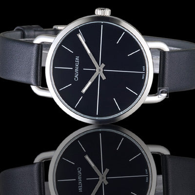 Calvin Klein Even Black Dial Black Leather Strap Watch for Women - K7B231CZ Buy Now By Calvin Klein