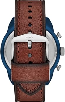 Fossil Bronson Chronograph Luggage Blue Dial Brown Leather Strap Watch for Men - FS5829 Buy Now By Fossil