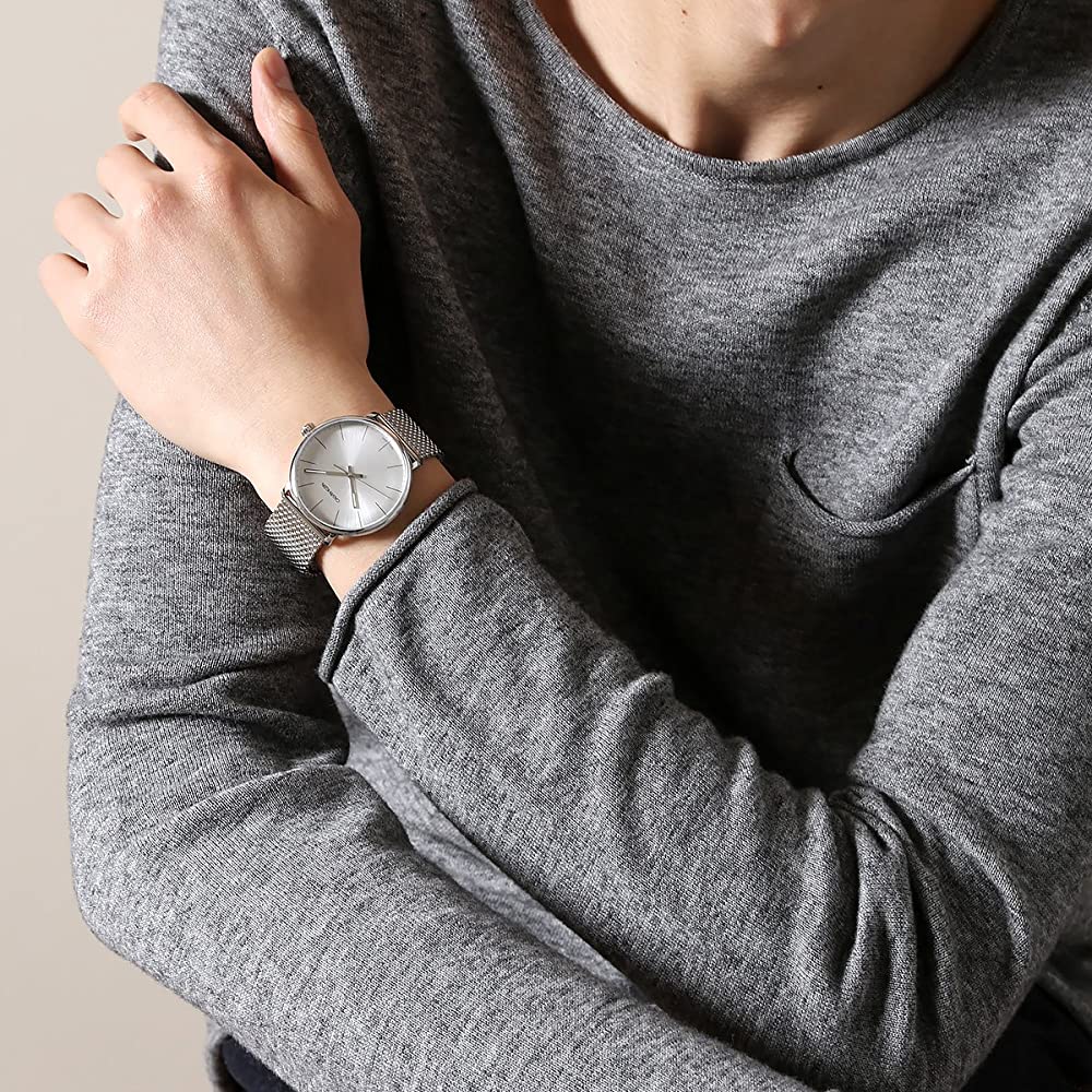 Calvin Klein White Dial Silver Mesh Bracelet Watch for Women - K8M21126 Buy Now By Calvin Klein