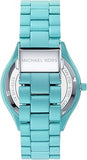 Michael Kors Slim Runway Blue Dial Blue Steel Strap Watch For Women - MK4525 Buy Now By Michael Kors