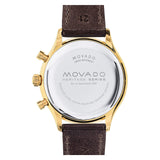 Movado Heritage Chronograph White Black Leather Strap Watch for Men - 3650007 Buy Now By Movado