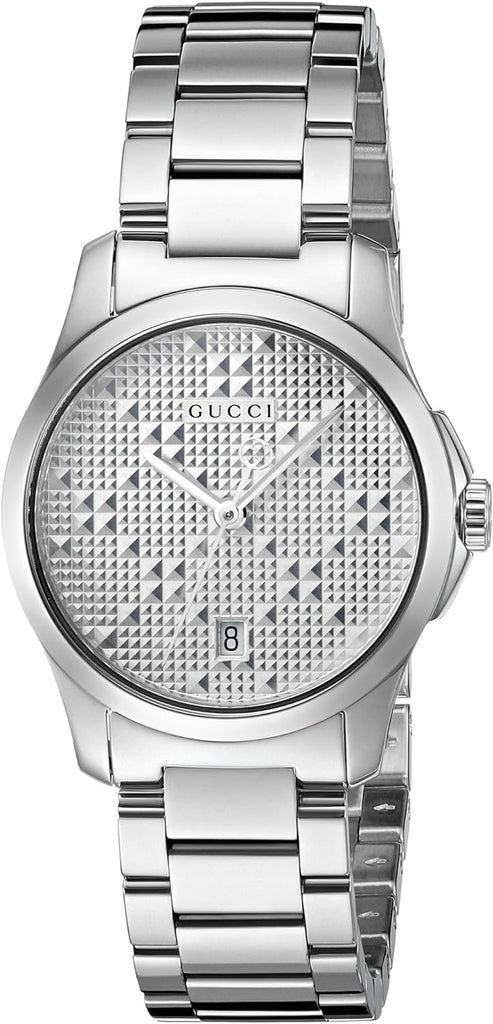 Gucci G Timeless Quartz Silver Dial Silver Steel Strap Watch For Women - YA126551 Buy Now By Gucci