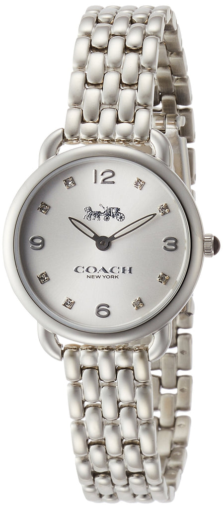 Coach Delancey Slim Silver Dial Silver Steel Strap Watch for Women - 14502781 Buy Now By Coach