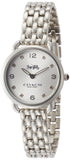 Coach Delancey Slim Silver Dial Silver Steel Strap Watch for Women - 14502781 Buy Now By Coach