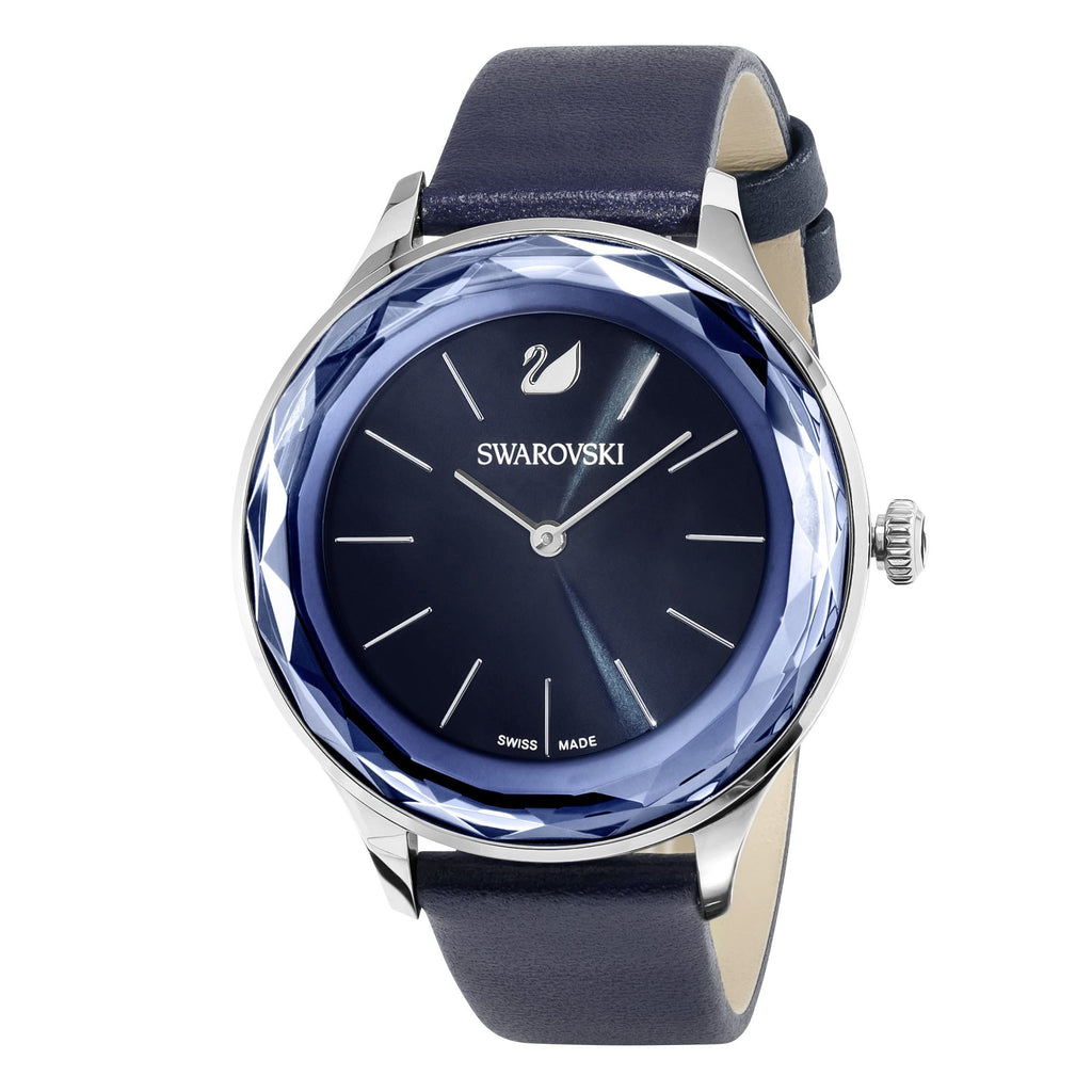 Swarovski Octea Nova Blue Dial Blue Leather Strap Watch for Women - 5295349 Buy Now By Swarovski