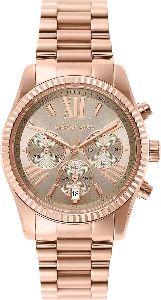 Michael Kors Lexington Chronograph Grey Dial Rose Gold Steel Strap Watch For Women - MK7217 Buy Now By Michael Kors