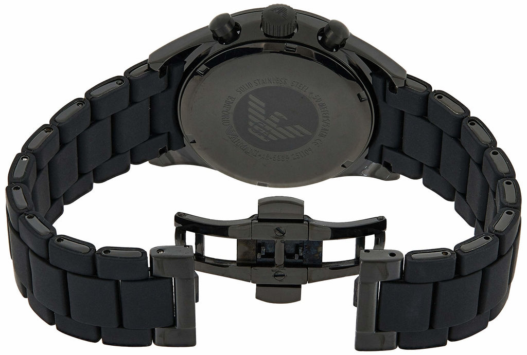 Emporio Armani Sportivo Chronograph Black Dial Black Stainless Steel Watch For Men - AR5889 Buy Now By Emporio Armani