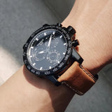 Tissot Supersport Chrono Black Dial Brown Leather Strap Watch for Men - T125.617.36.051.01 Buy Now By Tissot
