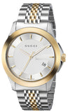 Gucci G Timeless Silver Dial Two Tone Steel Strap Watch For Men - YA126409 Buy Now By Gucci