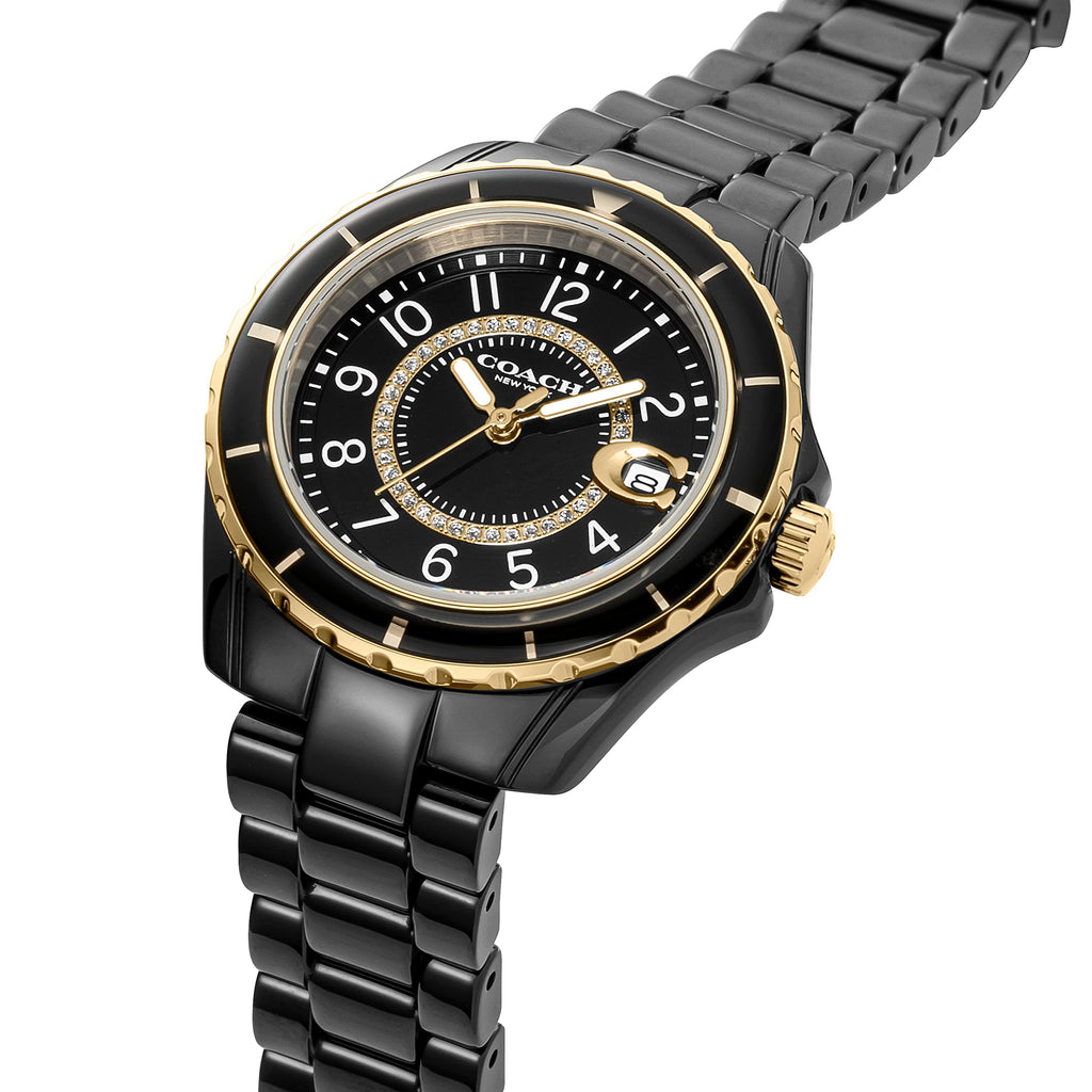 Coach Preston Black Dial Black Steel Strap Watch for Women - 14503461 Buy Now By Coach
