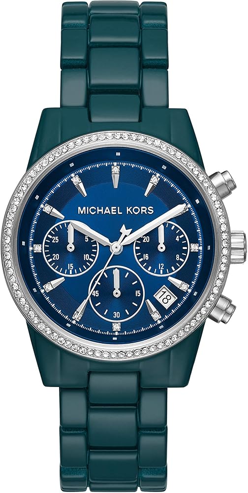 Michael Kors Bradshaw Chronograph Blue Dial Blue Steel Strap Watch For Men - MK6722 Buy Now By Michael Kors