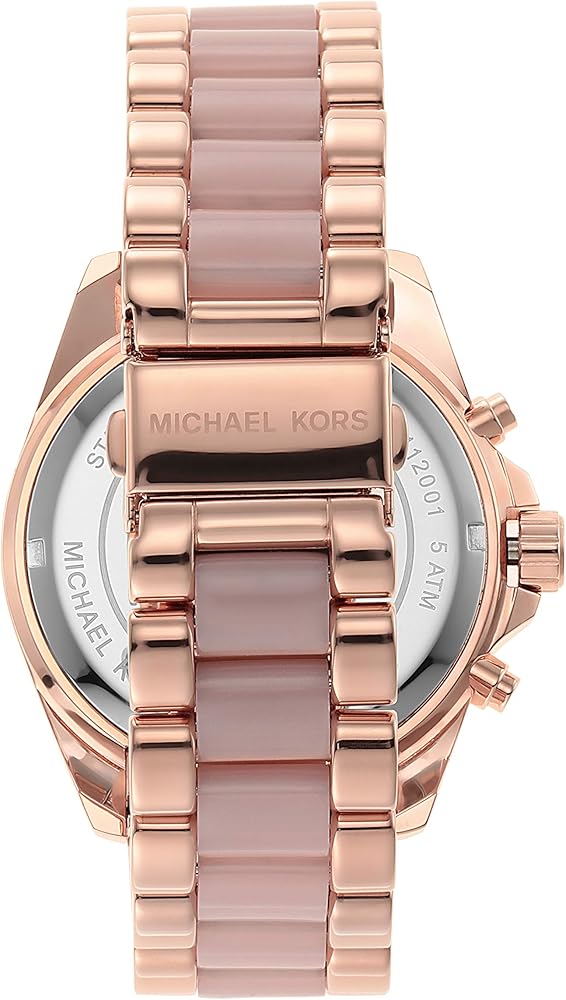 Michael Kors Bradshaw Chronograph Pink Dial Two Tone Steel Strap Watch For Women - MK6830 Buy Now By Michael Kors