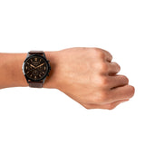 Fossil Forrester Chronograph Black Dial Brown Leather Strap Watch for Men - FS5608 Buy Now By Fossil