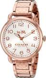 Coach Delancey White Dial Rose Gold Steel Strap Watch for Women - 14502497 Buy Now By Coach