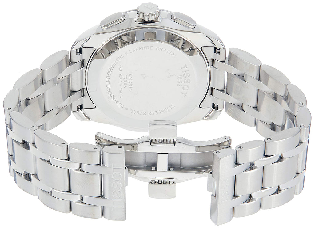 Tissot Couturier Chronograph White Dial Silver Steel Strap Watch For Men - T035.617.11.031.00 Buy Now By Tissot