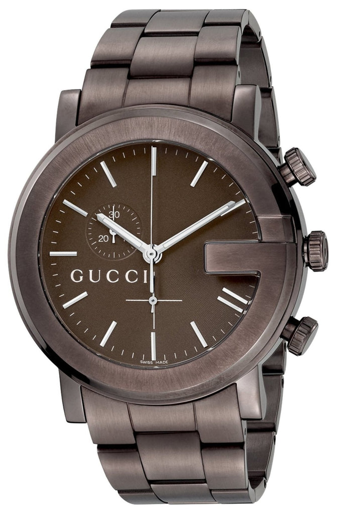 Gucci G Chrono Brown Dial Brown Steel Strap Watch For Men - YA101341 Buy Now By Gucci