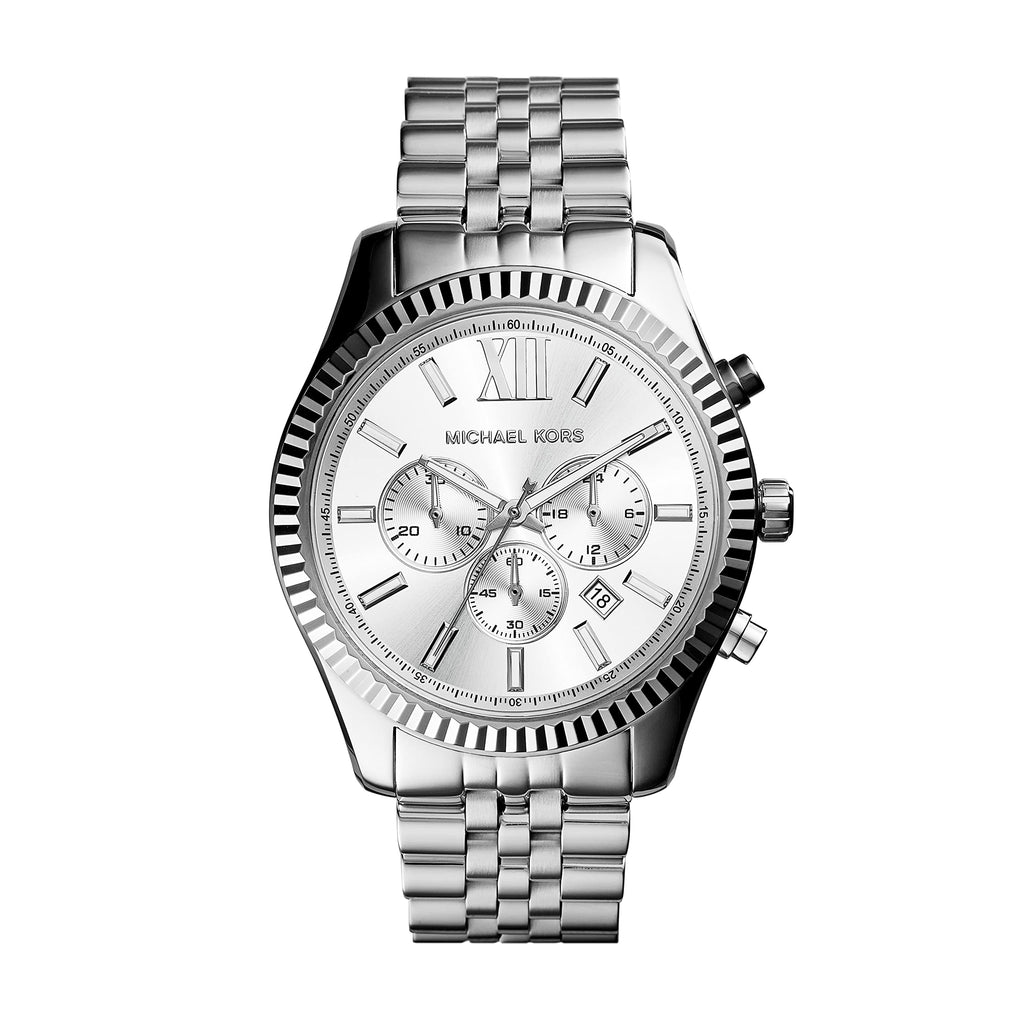 Michael Kors Lexington Silver Dial Silver Steel Strap Watch for Men - MK8405 Buy Now By Michael Kors