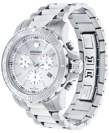 Movado Series 800 Chronograph Silver Dial Silver Steel Strap Watch For Men - 2600111 Buy Now By Movado
