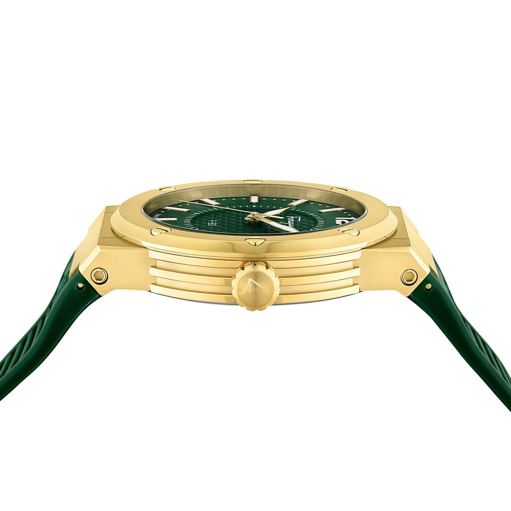Salvatore Ferragamo F-80 Classic Green Dial Green Rubber Strap Watch for Men - SFHY02022 Buy Now By Salvatore Ferragamo
