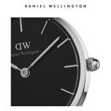 Daniel Wellington Petite Sterling Black Dial Brown Leather Strap Watch For Women - DW00100178 Buy Now By Daniel Wellington