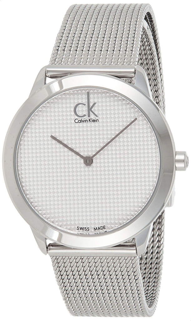 Calvin Klein Minimal White Dial Silver Mesh Bracelet Watch for Women - K3M2212Y Buy Now By Calvin Klein