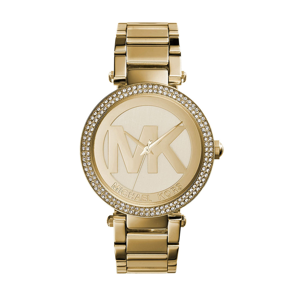 Michael Kors Parker Diamonds Gold Dial Gold Steel Strap Watch for Women - MK5784 Buy Now By Michael Kors