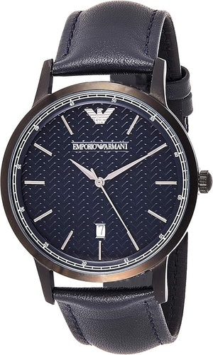Emporio Armani Renato Blue Dial Blue Leather Strap Watch For Men - AR2479 Buy Now By Emporio Armani