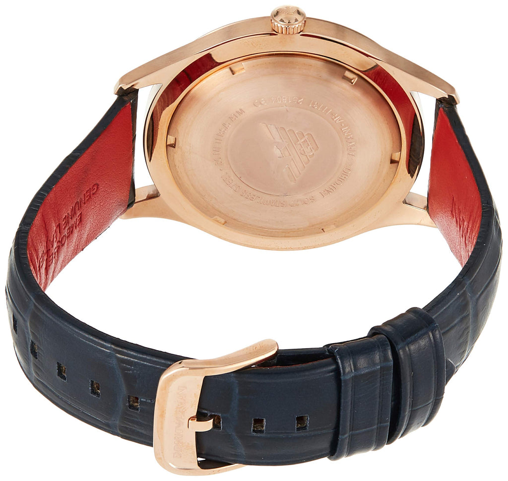 Emporio Armani Classic Silver Dial Blue Leather Strap Watch For Men - AR11131 Buy Now By Emporio Armani