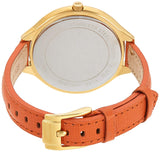Michael Kors Runway Quartz Gold Dial Orange Leather Strap Watch For Women - MK2275 Buy Now By Michael Kors