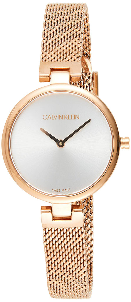Calvin Klein Authentic Silver Dial Rose Gold Mesh Bracelet Watch for Women - K8G23626 Buy Now By Calvin Klein