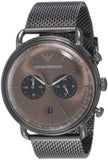 Emporio Armani Aviator Brown Dial Grey Mesh Bracelet Watch For Men - AR11141 Buy Now By Emporio Armani