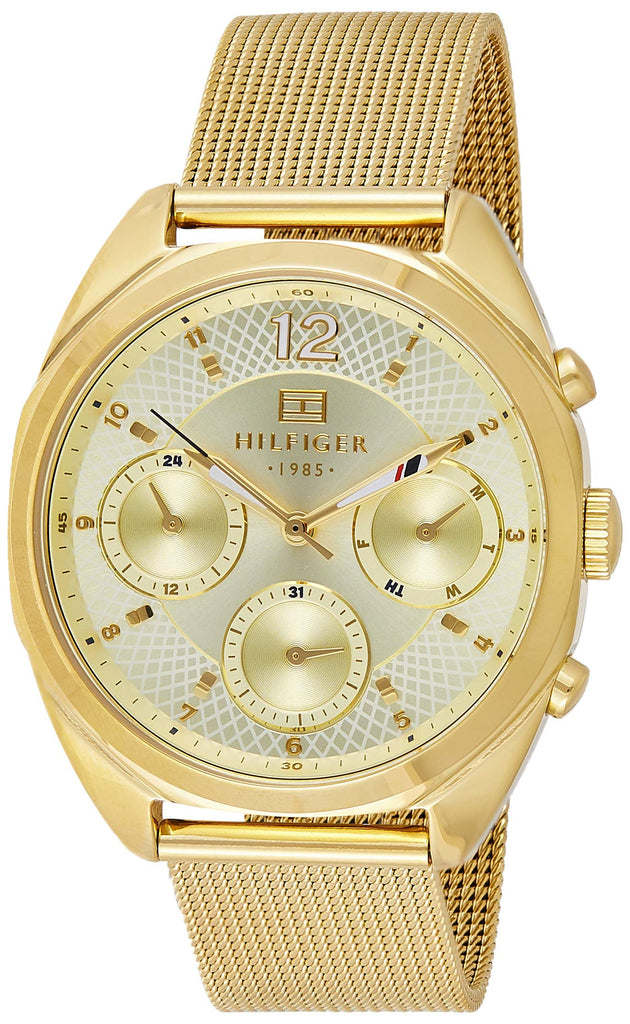 Tommy Hilfiger Mia Gold Dial Gold Mesh Bracelet Watch for Women - 1781488 Buy Now By Tommy Hilfiger