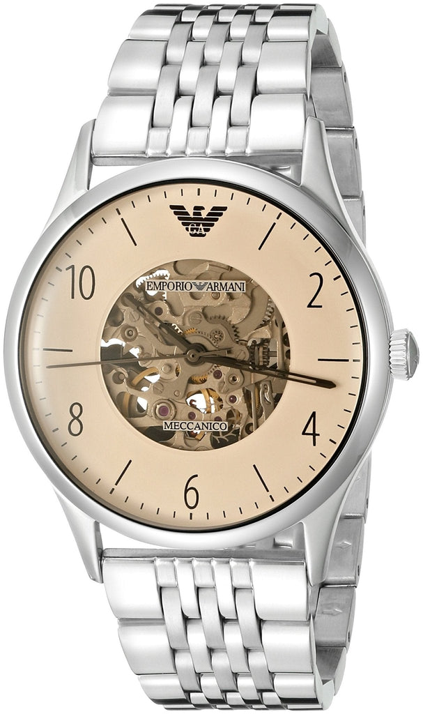 Emporio Armani Meccanico Multicolor Dial Silver Steel Strap Watch For Men - AR1922 Buy Now By Emporio Armani
