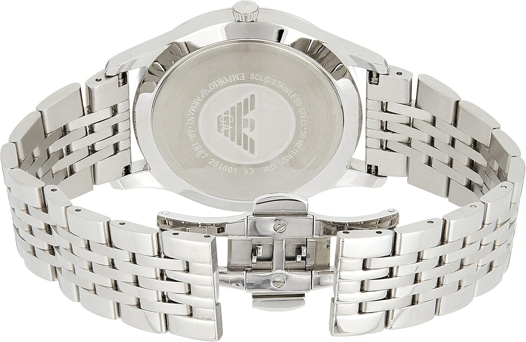 Emporio Armani Classic Silver Dial Silver Steel Strap Watch For Men - AR1867 Buy Now By Emporio Armani