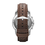 Fossil Grant Chronograph White Dial Brown Leather Strap Watch for Men - FS4735 Buy Now By Fossil