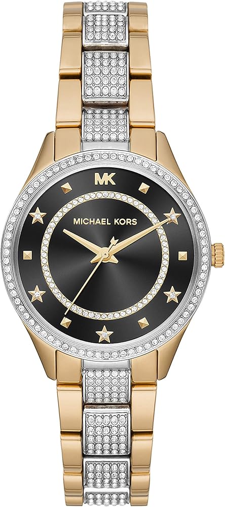 Michael Kors Lauryn Crystal Pave Black Dial Two Tone Steel Strap Watch For Women - MK4403 Buy Now By Michael Kors