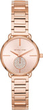 Michael Kors Portia Analog Quartz Rose Gold Dial Rose Gold Steel Strap Watch For Women - MK3839 Buy Now By Michael Kors