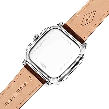 Fossil Inscription Automatic Skeleton Blue Dial Brown Leather Strap Watch for Men - BQ2571 Buy Now By Fossil