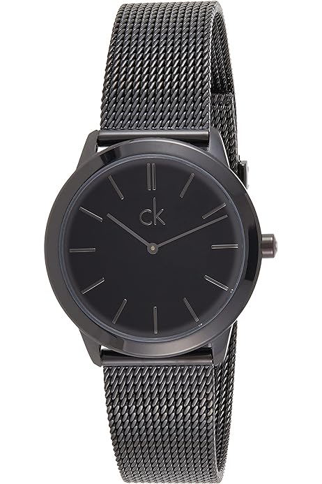 Calvin Klein Minimalist Black Dial Silver Mesh Bracelet Watch for Men - K3M2112X Buy Now By Calvin Klein
