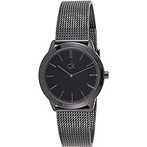 Calvin Klein Minimal Black Dial Black Mesh Bracelet Watch for Men - K3M224B1 Buy Now By Calvin Klein