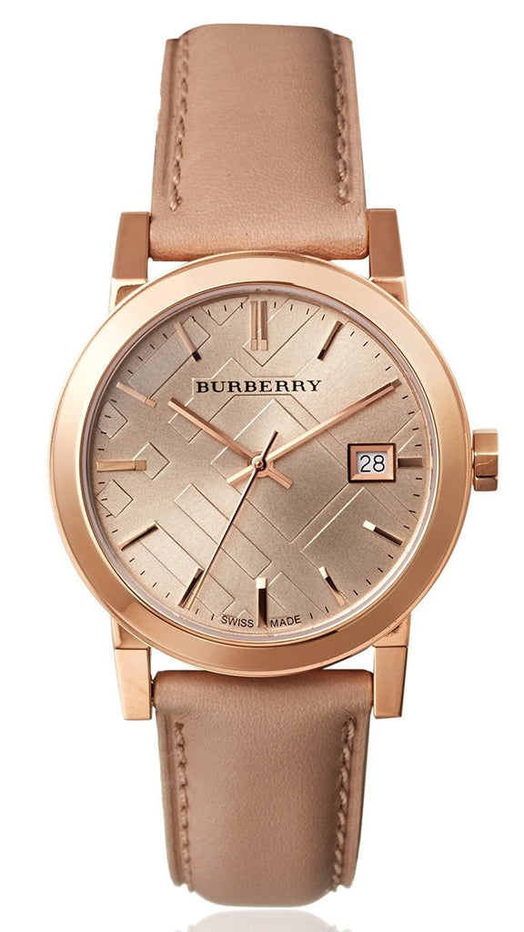 Burberry The City Beige Dial Beige Leather Strap Watch for Women - BU9109 Buy Now By Burberry