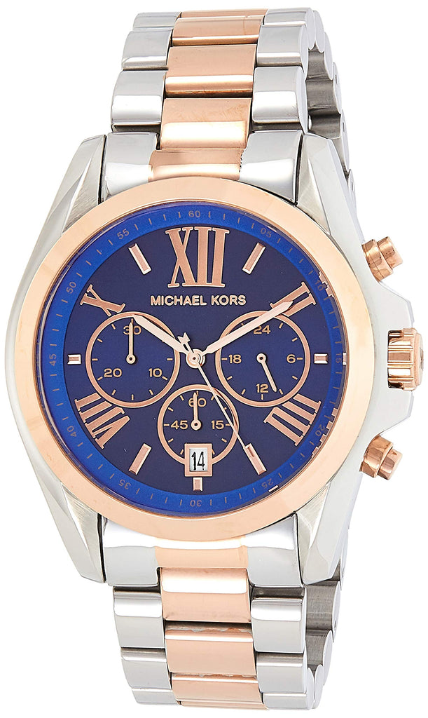 Michael Kors Bradshaw Blue Dial Two Tone Steel Strap Watch for Women - MK5606 Buy Now By Michael Kors