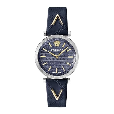 Versace V-Twist Quartz Blue Dial Blue Leather Strap Watch for Women - VELS00119 Buy Now By Versace