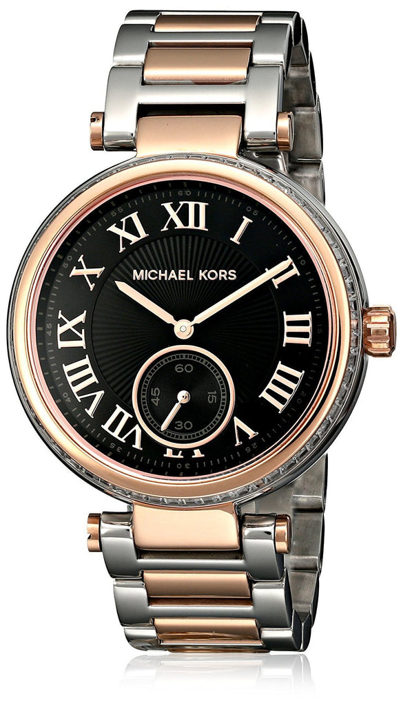 Michael Kors Skylar Black Dial Two Tone Steel Strap Watch for Women - MK5957 Buy Now By Michael Kors